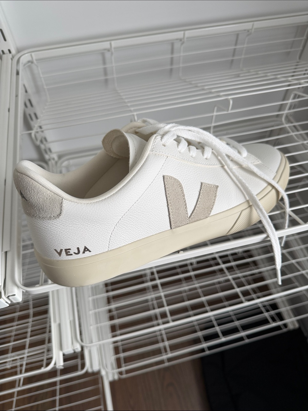 Veja Campo Sneaker in White with Beige Accents